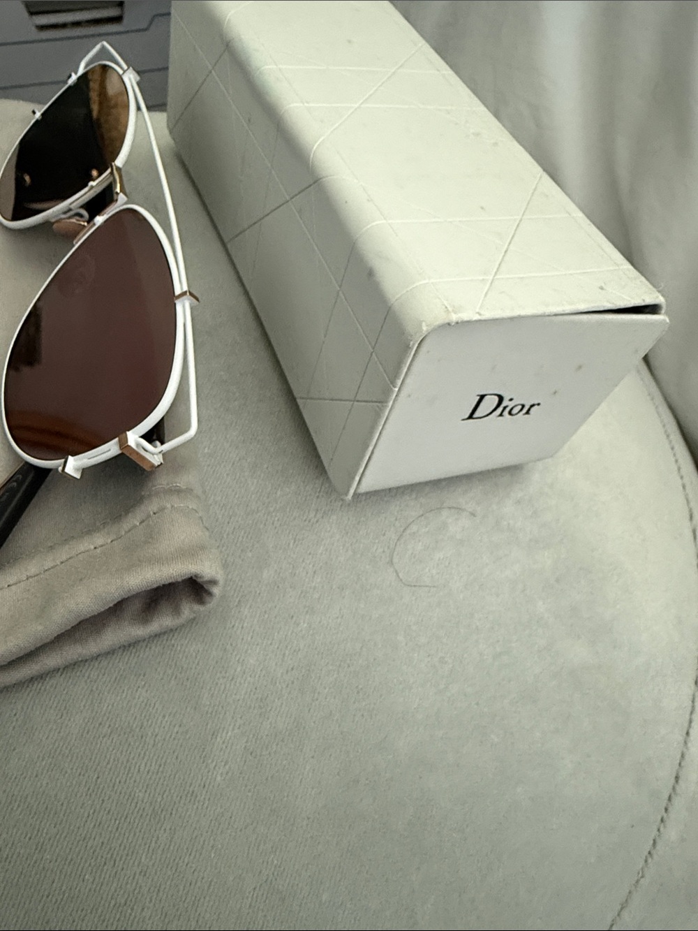 Genuine Dior Women's Aviator Sunglasses in Rose Gold with Pink Lenses - Picture 3 of 9
